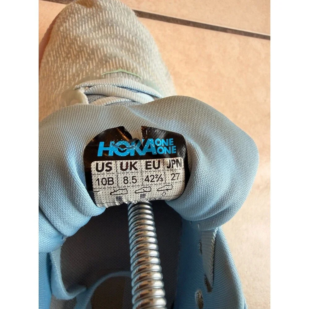 Hoka Women's Gaviota 5 running shoes in an Airy Blue/Sunlit Ocean colorway US si
